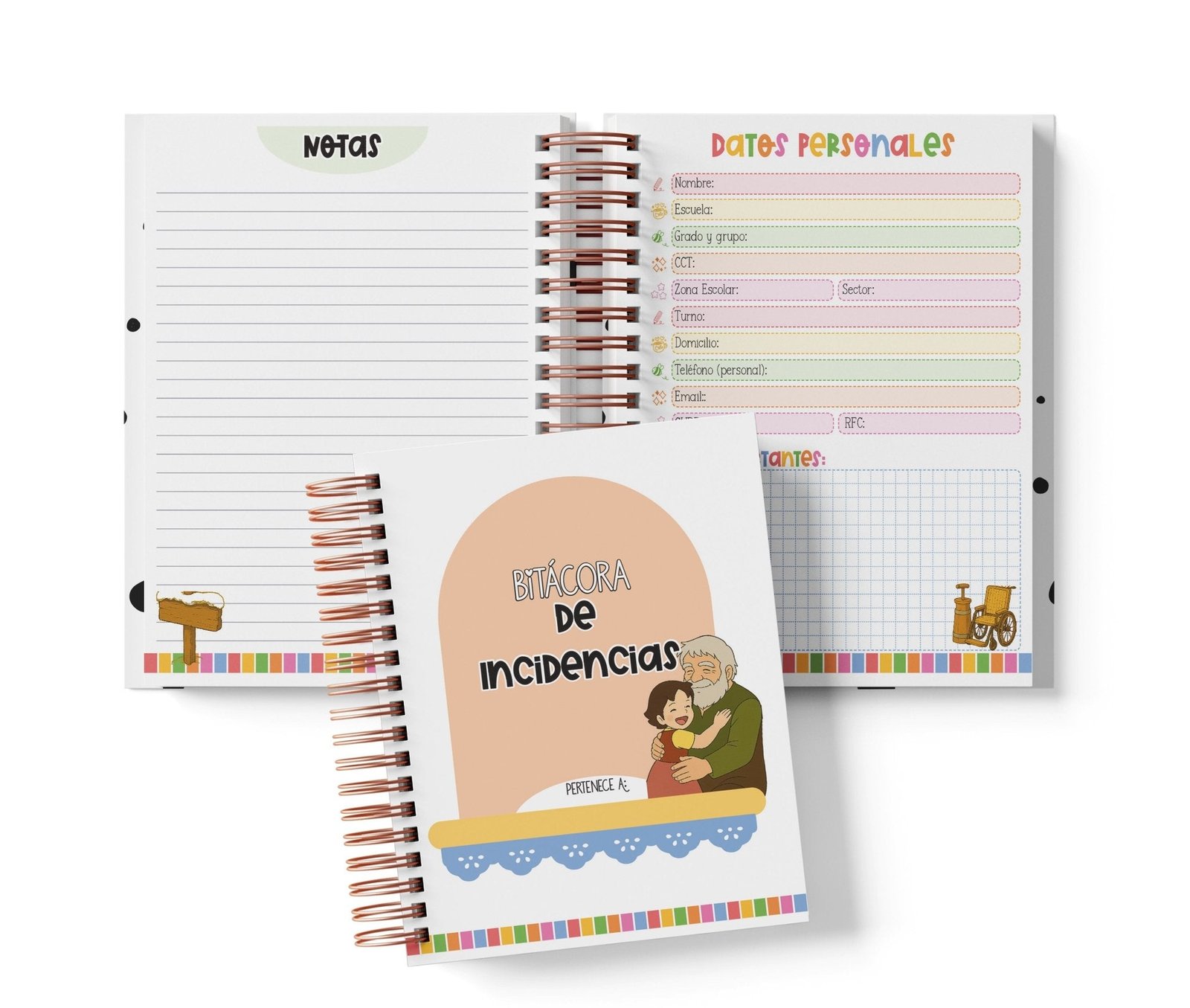 Libreta de Incidencias 100 Folios - Heidi