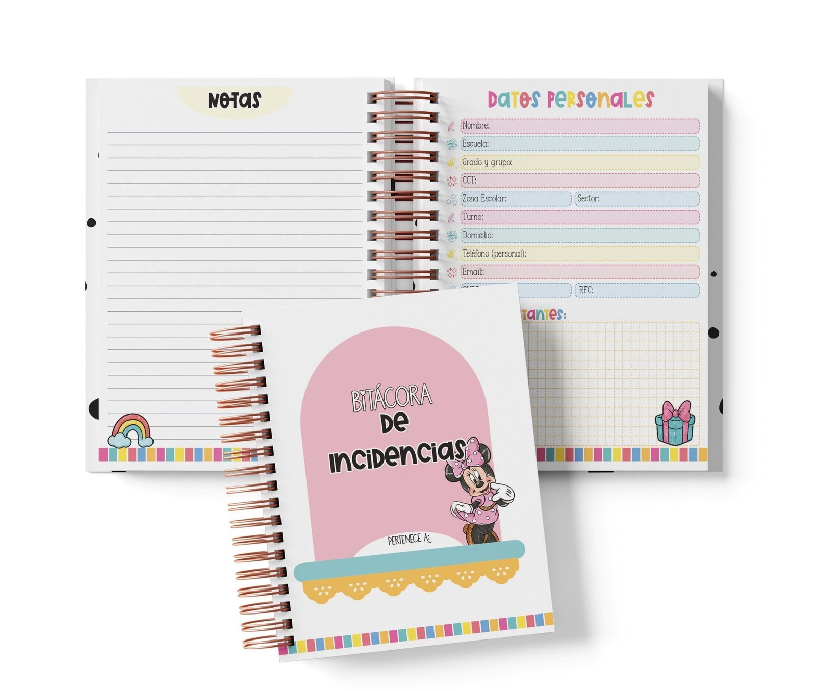 Libreta de Incidencias 100 Folios - Minnie Mouse