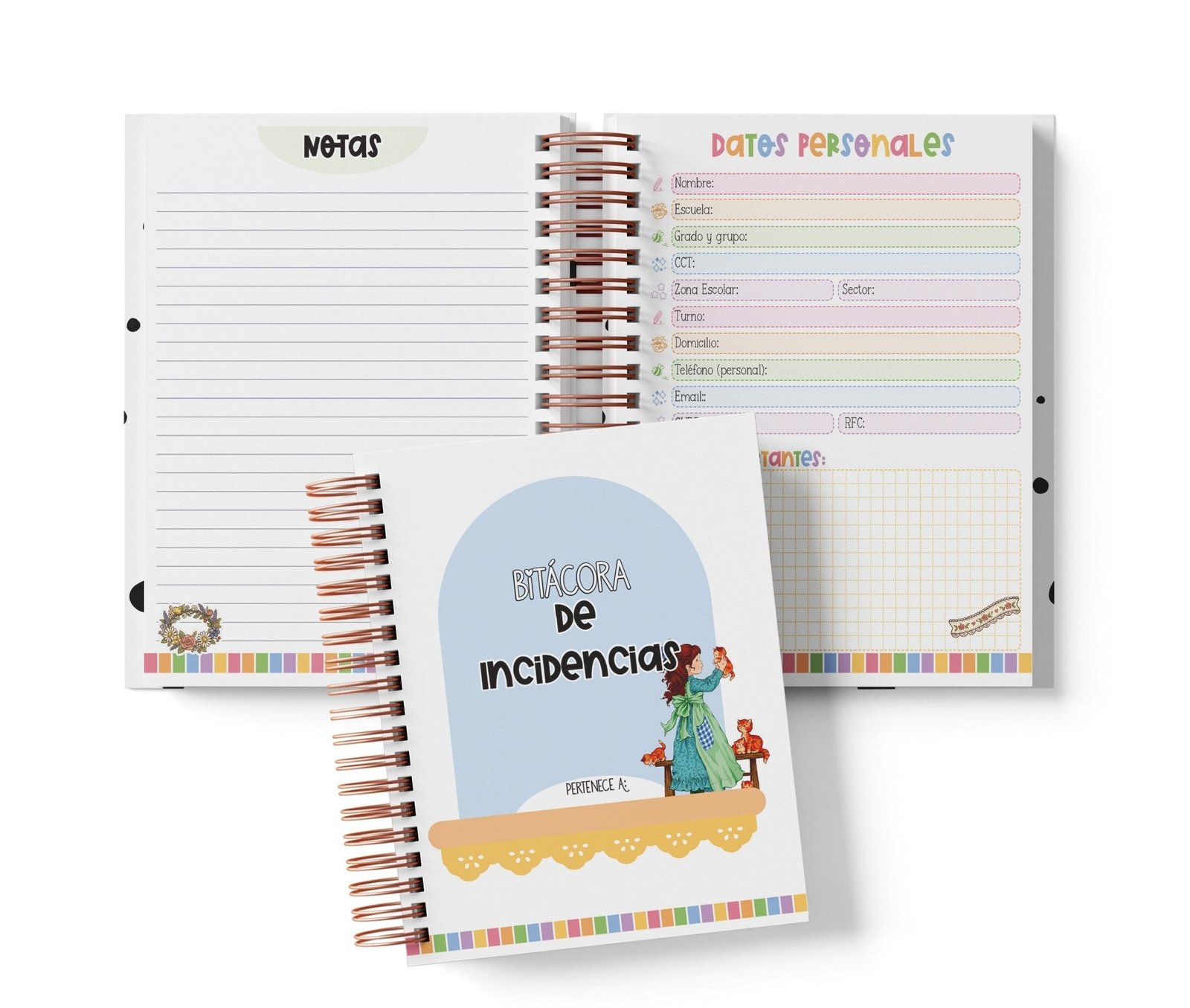 Libreta de Incidencias 100 Folios - Sarah Kay