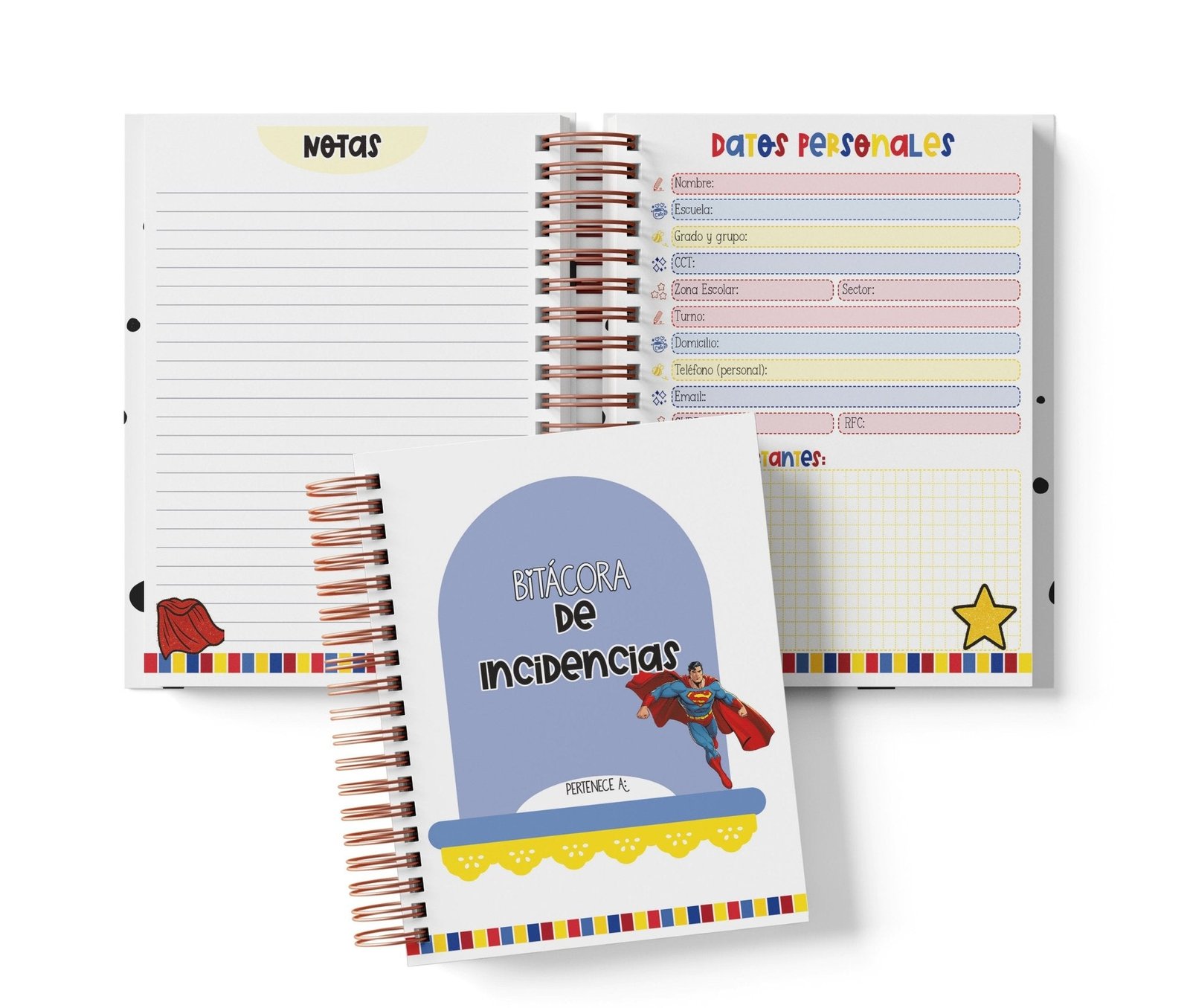 Libreta de Incidencias 100 Folios - Superman