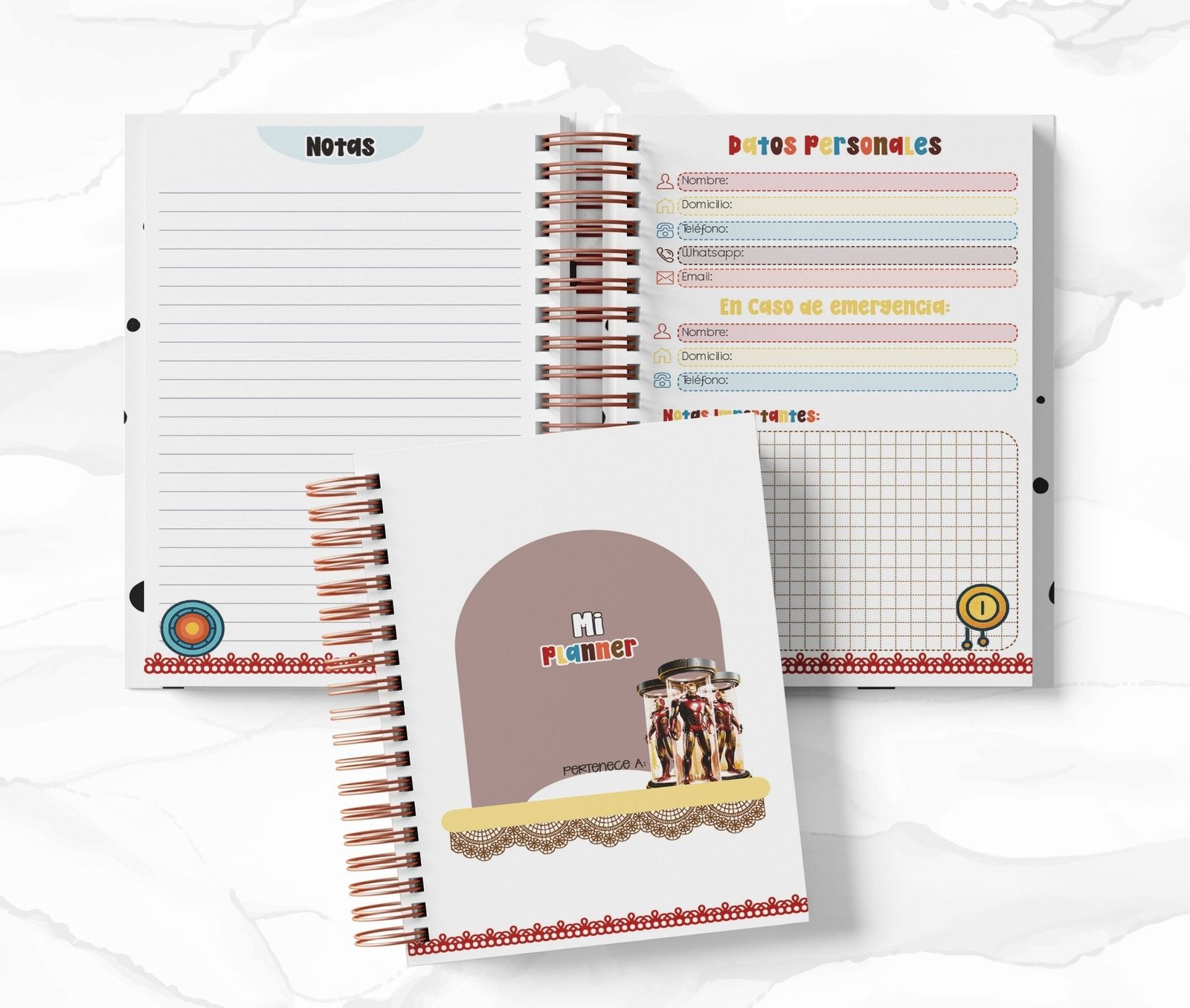 Planner 2 Días por Página - Iron Man