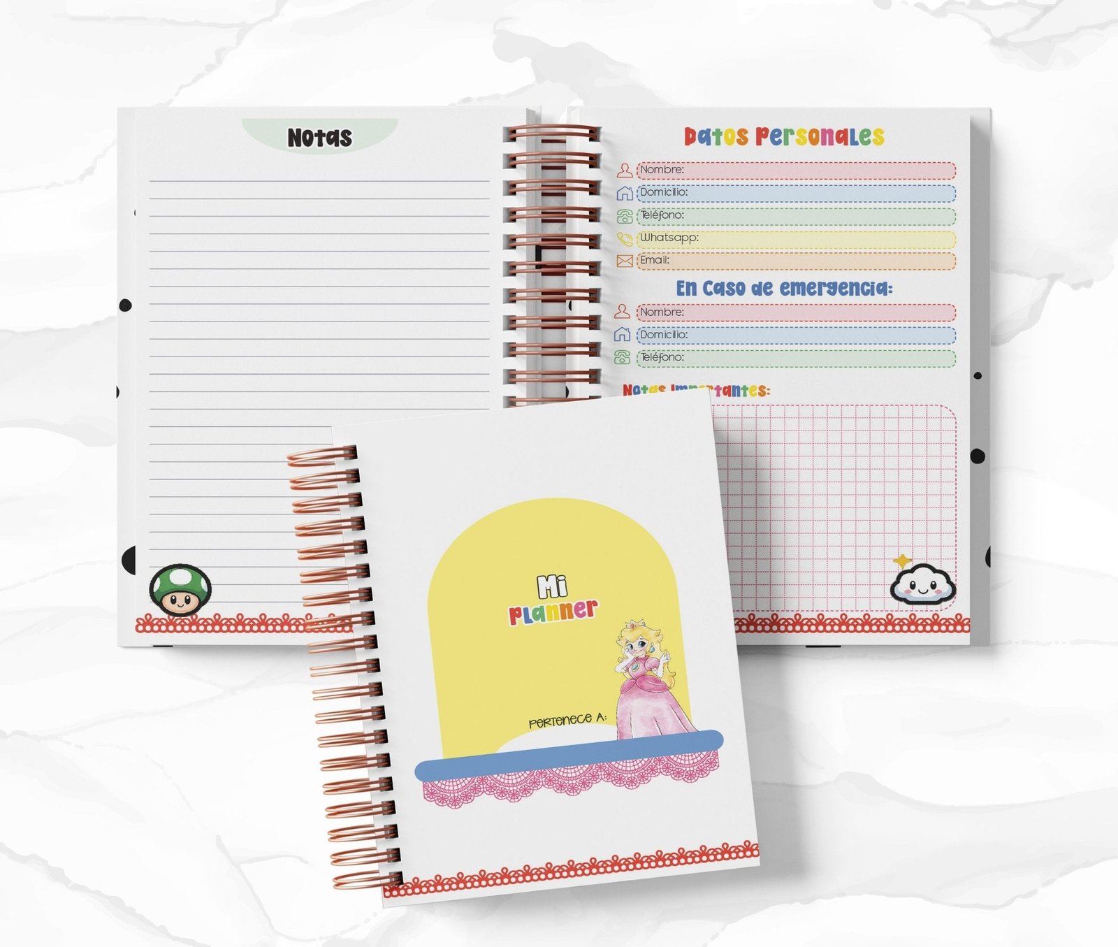 Planner 2 Días por Página - Mario Bros