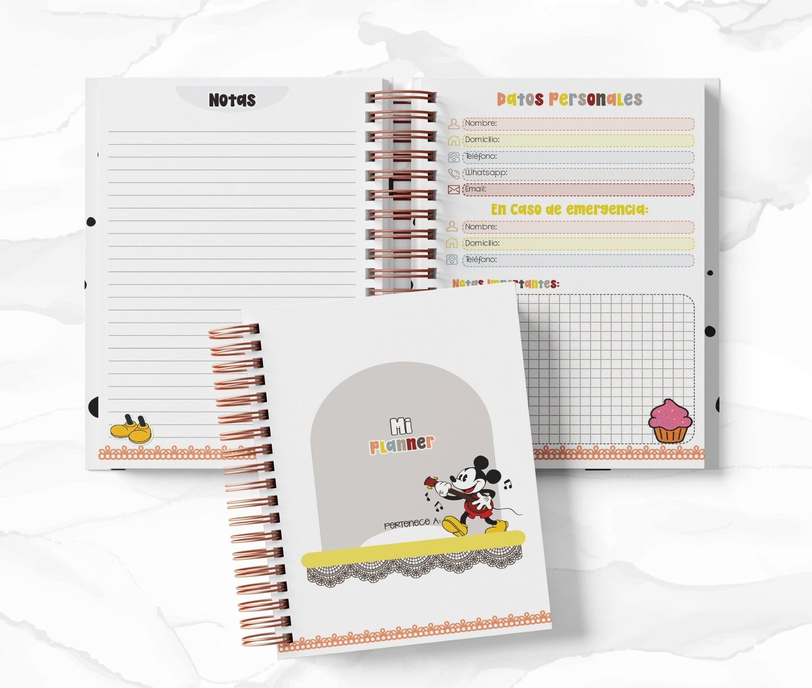 Planner 2 Días por Página - Mickey Mouse