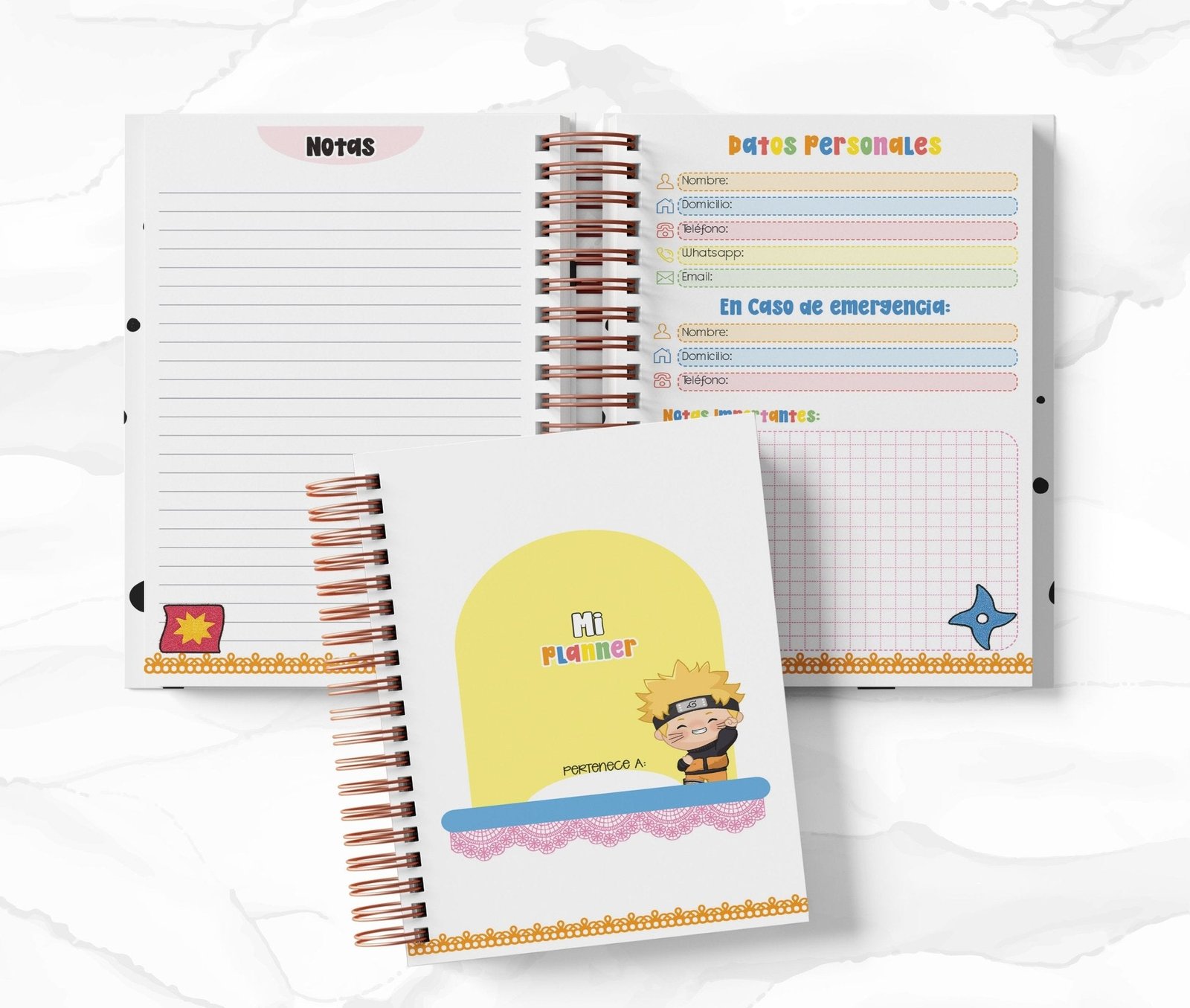 Planner 2 Días por Página - Naruto