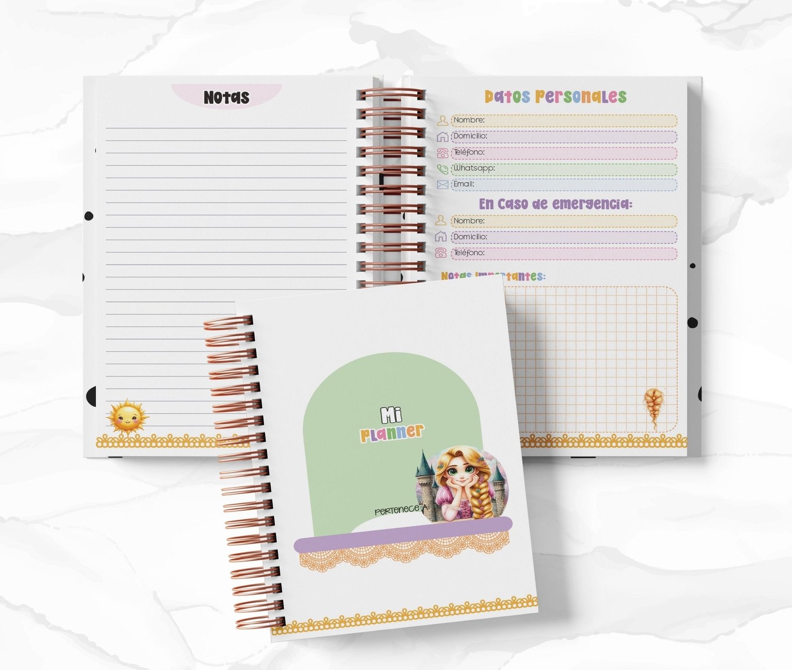 Planner 2 Días por Página - Rapunzel