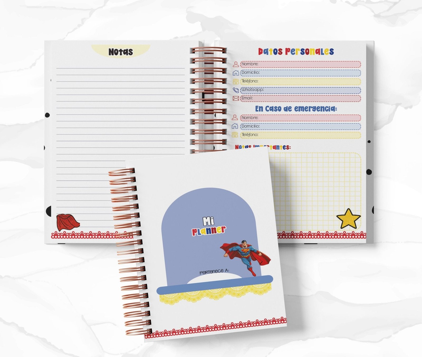 Planner 2 Días por Página - Superman