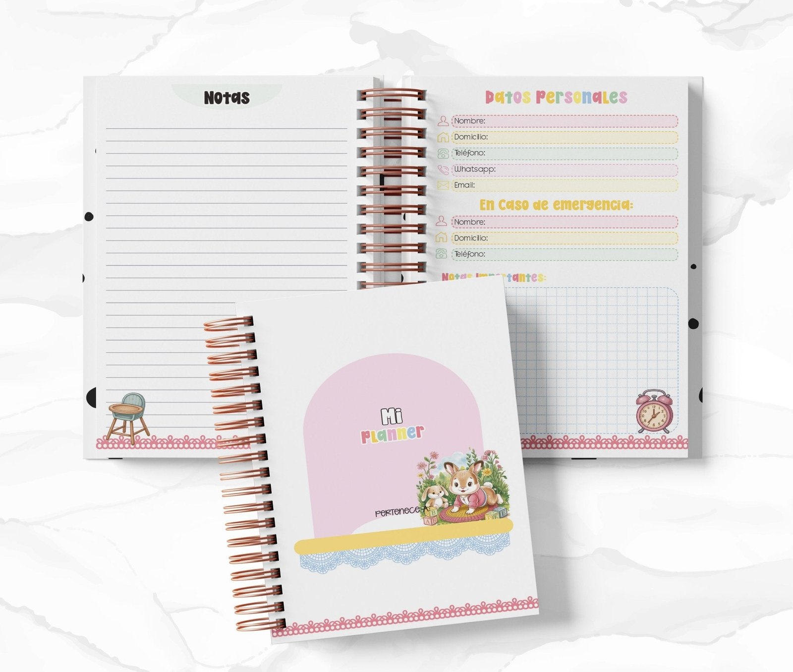 Planner Diario con Horario cada 30 Min - Ternurines