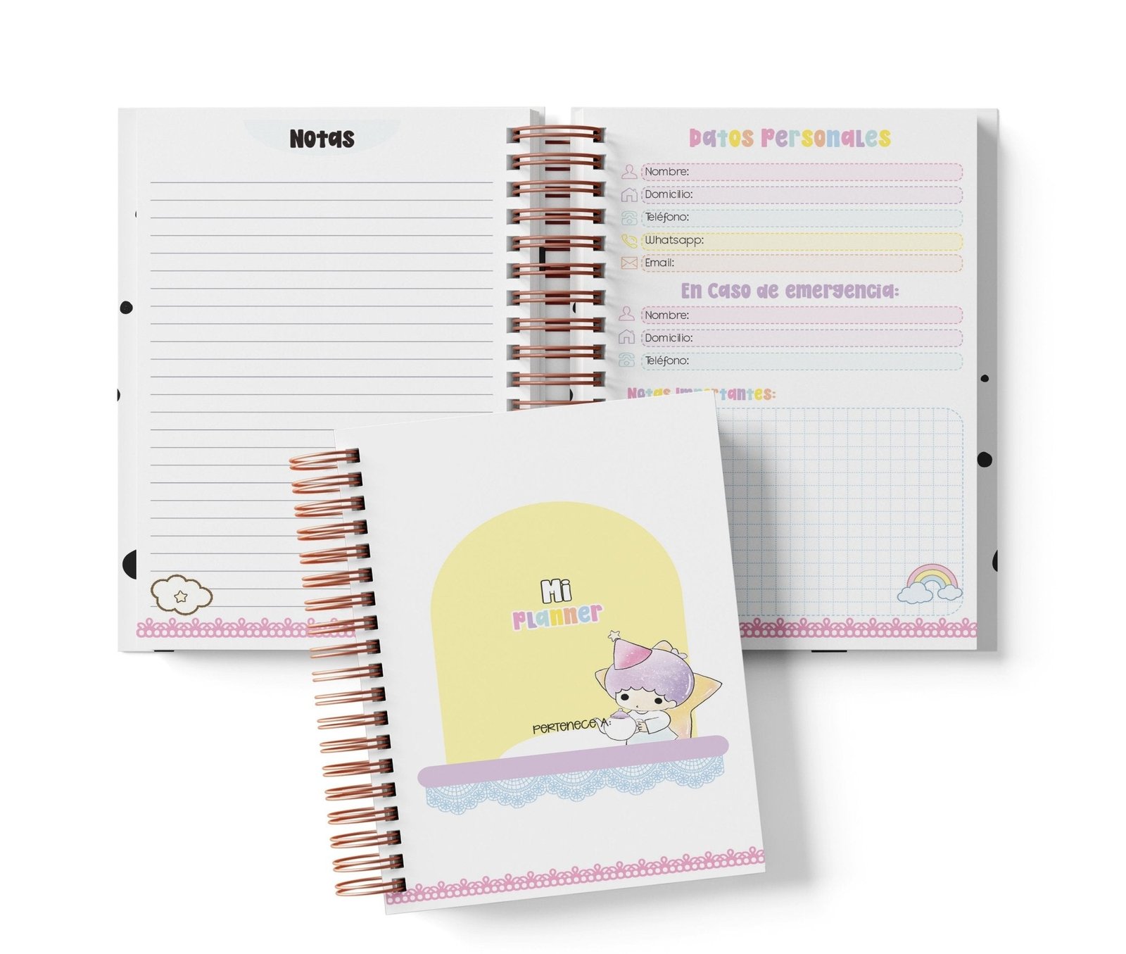Planner Diario con Horario - Little Twin Stars