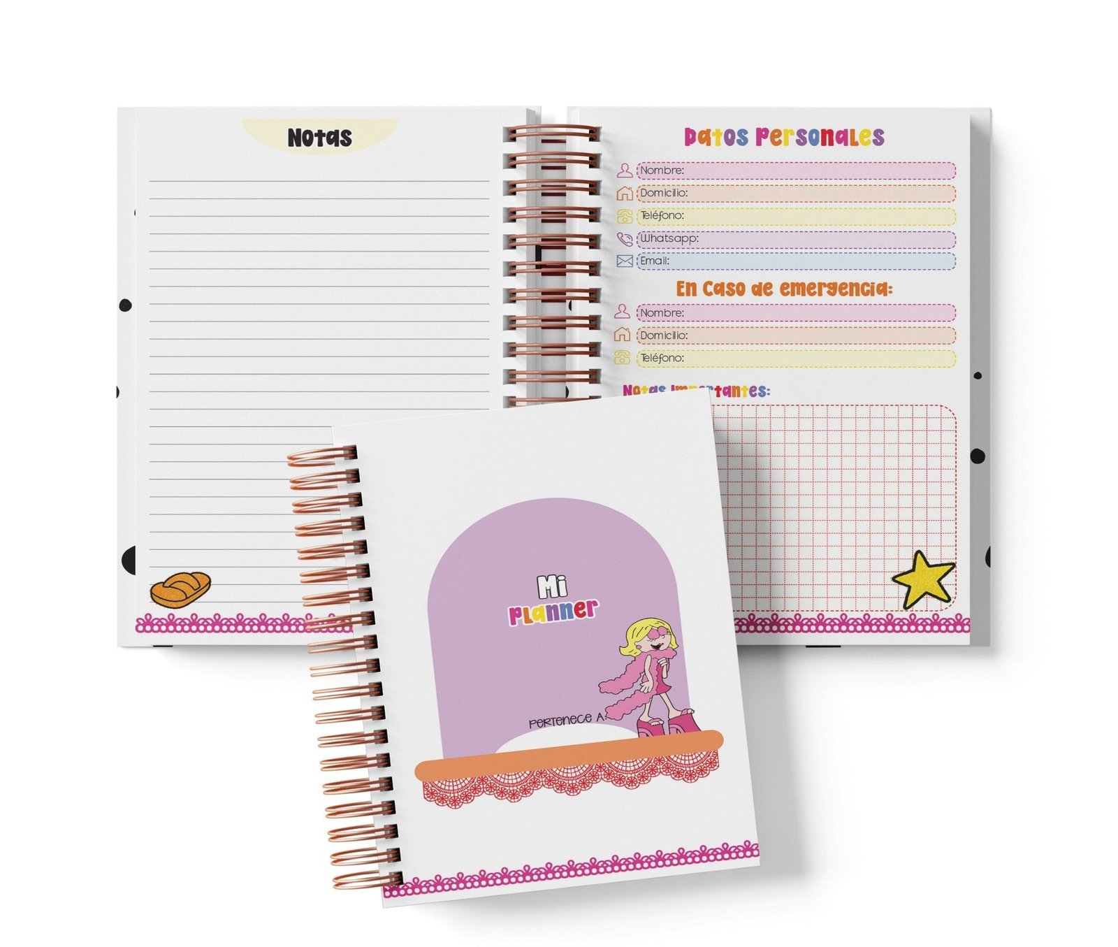 Planner Diario con Horario - Lizzie McGuire