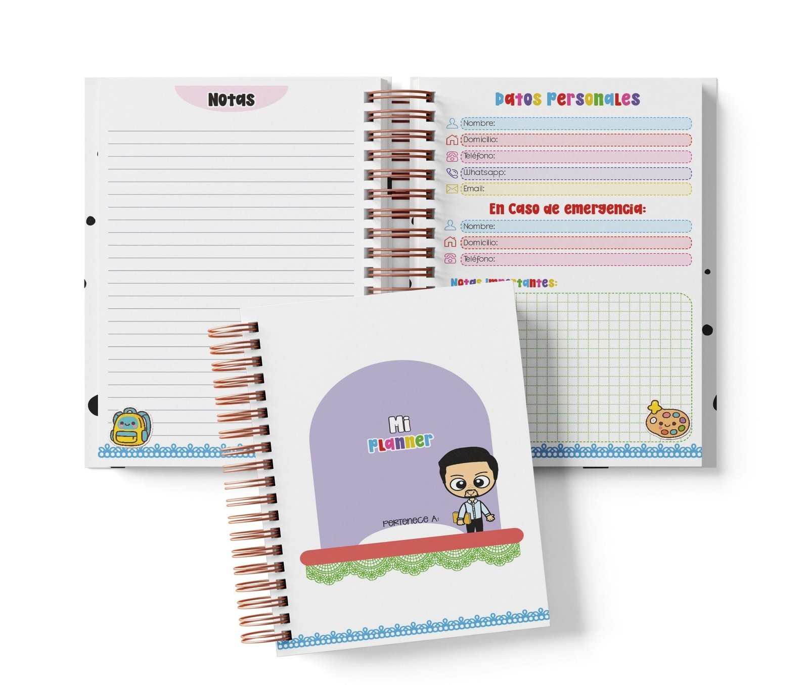 Planner Diario con Horario - Meryta Caballero