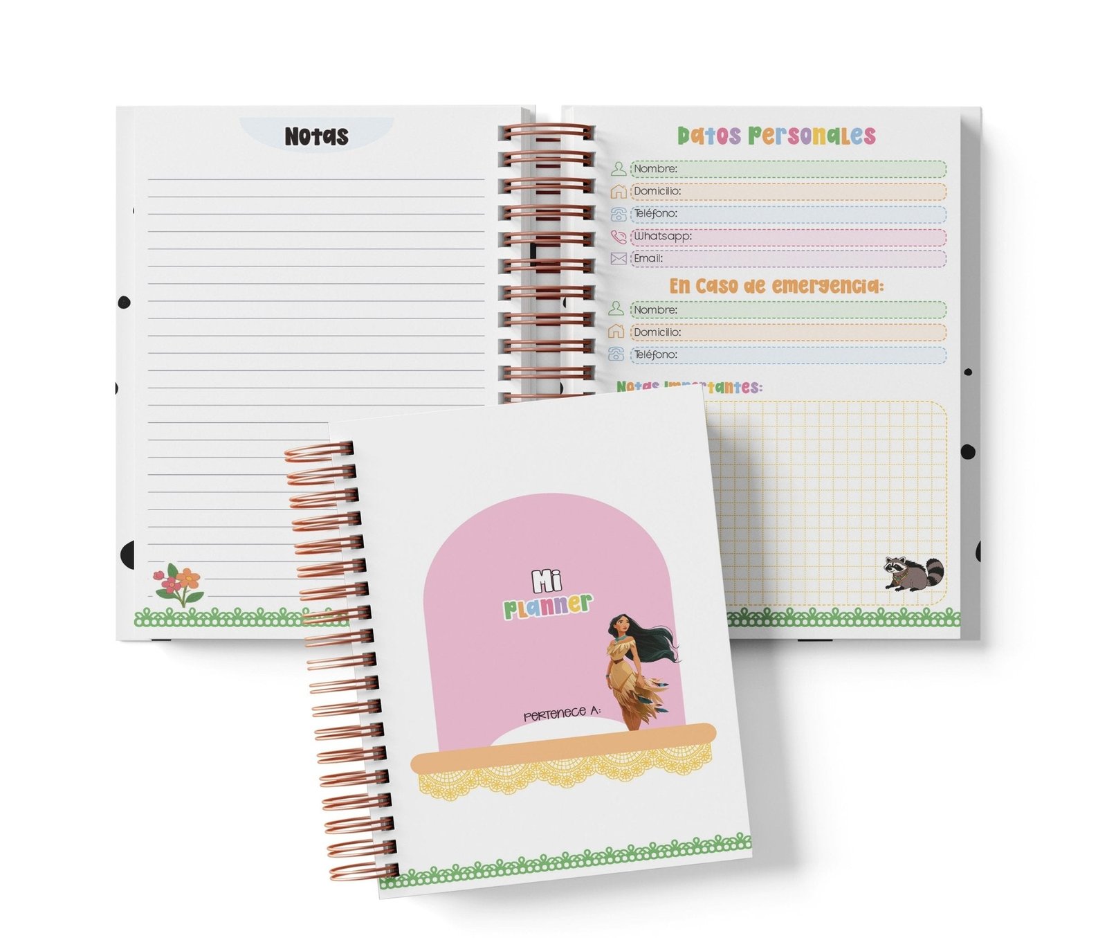 Planner Diario con Horario - Pocahontas