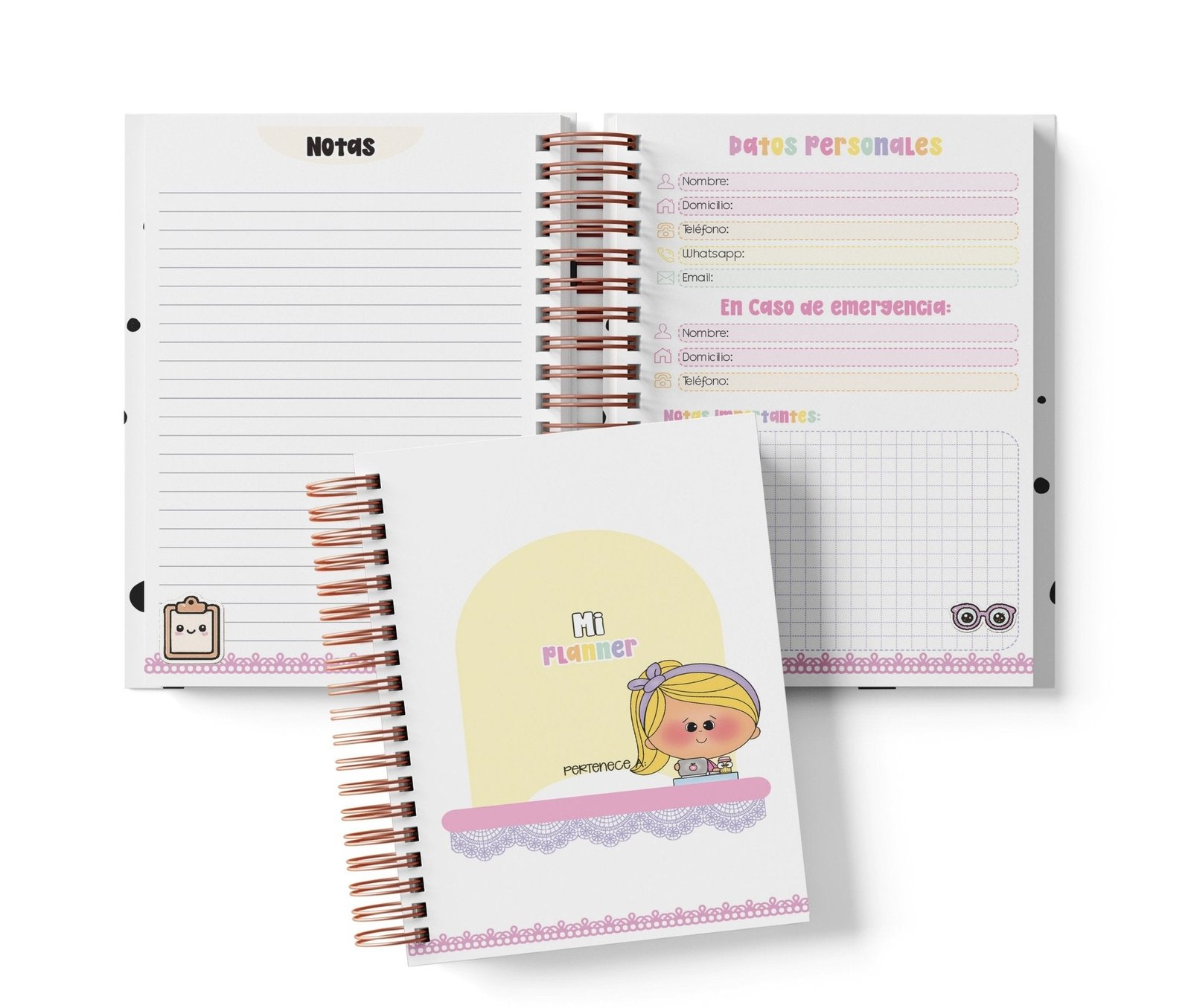 Planner Diario con Horario - Star
