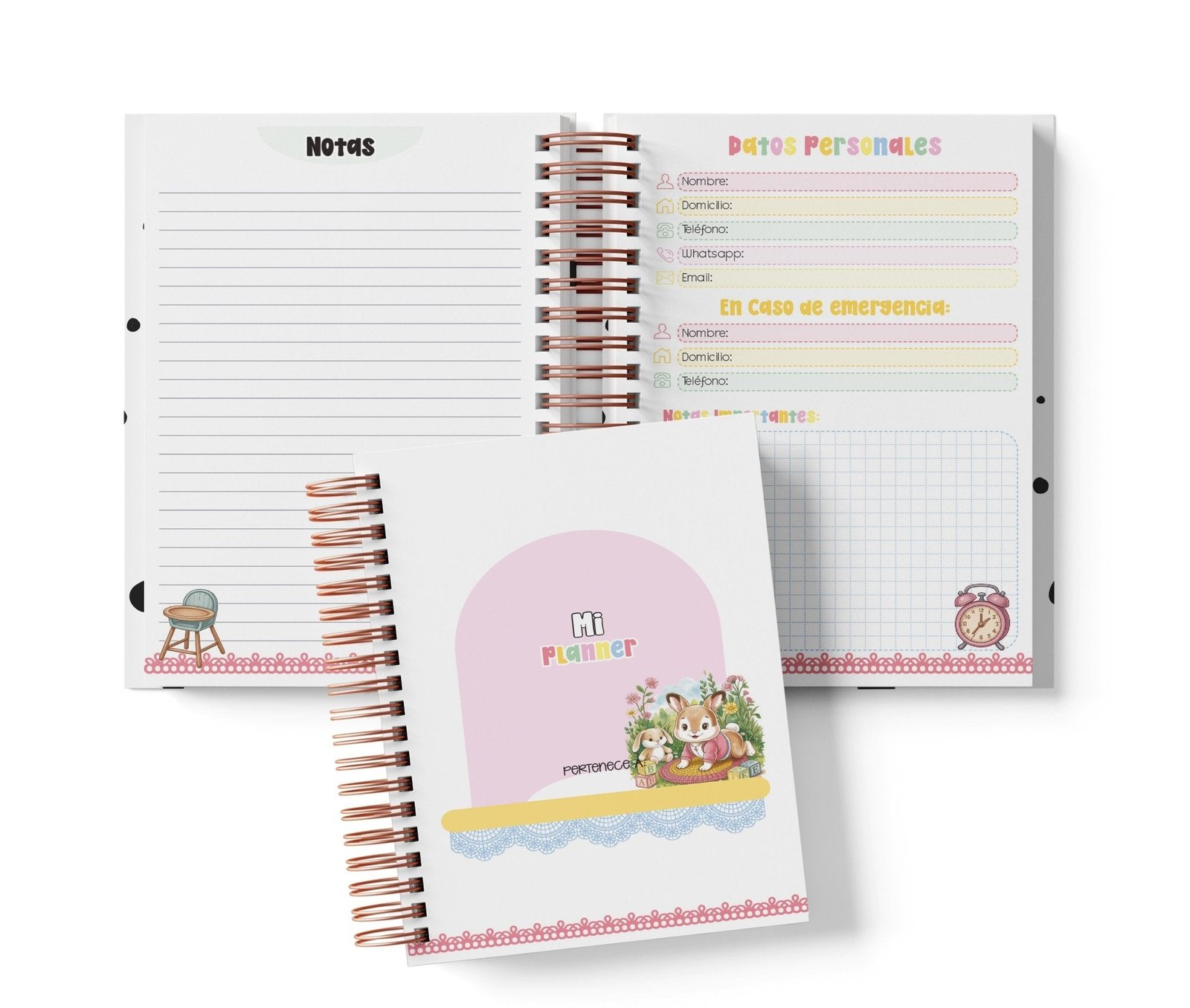Planner Diario con Horario - Ternurines