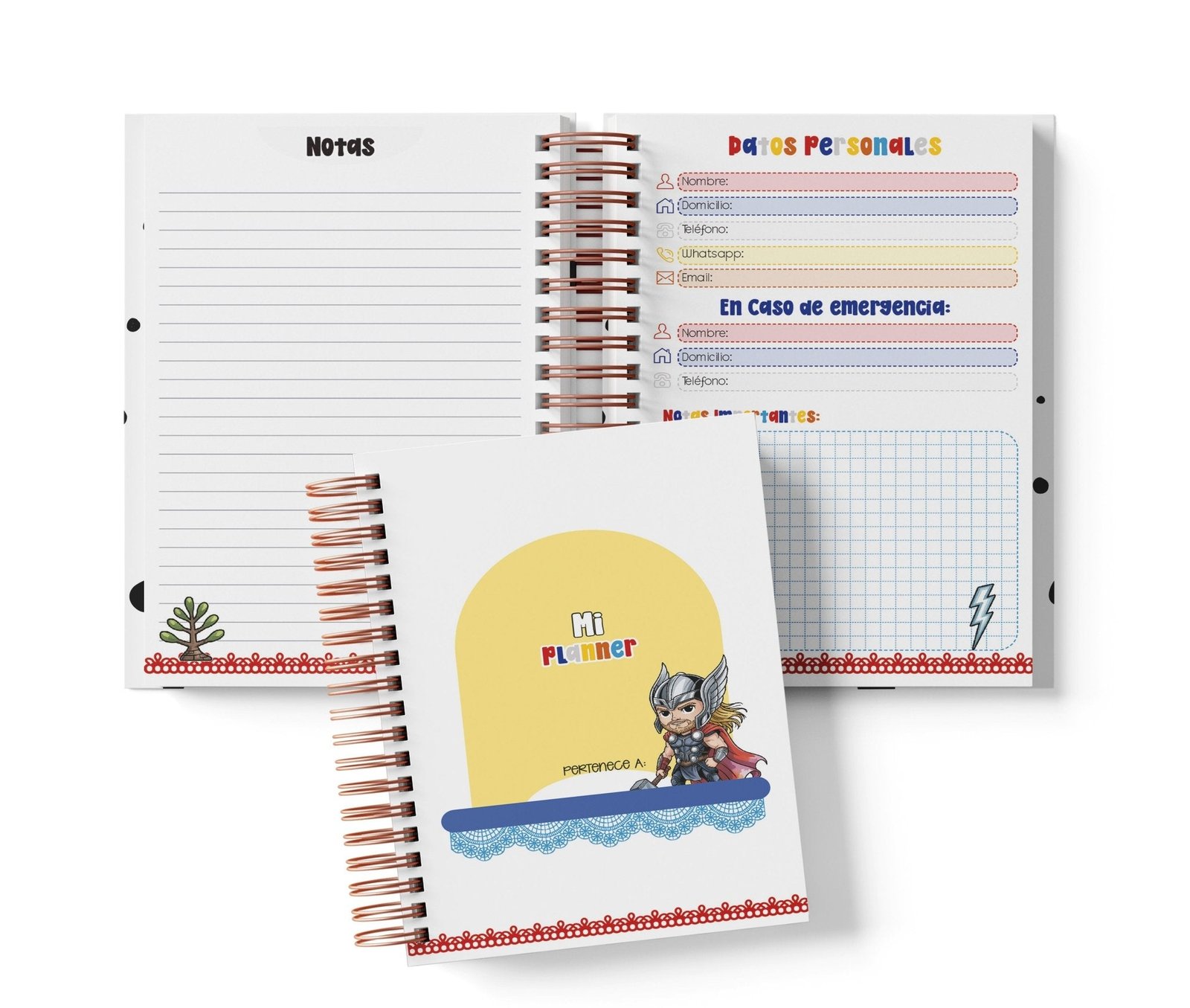 Planner Diario con Horario - Thor