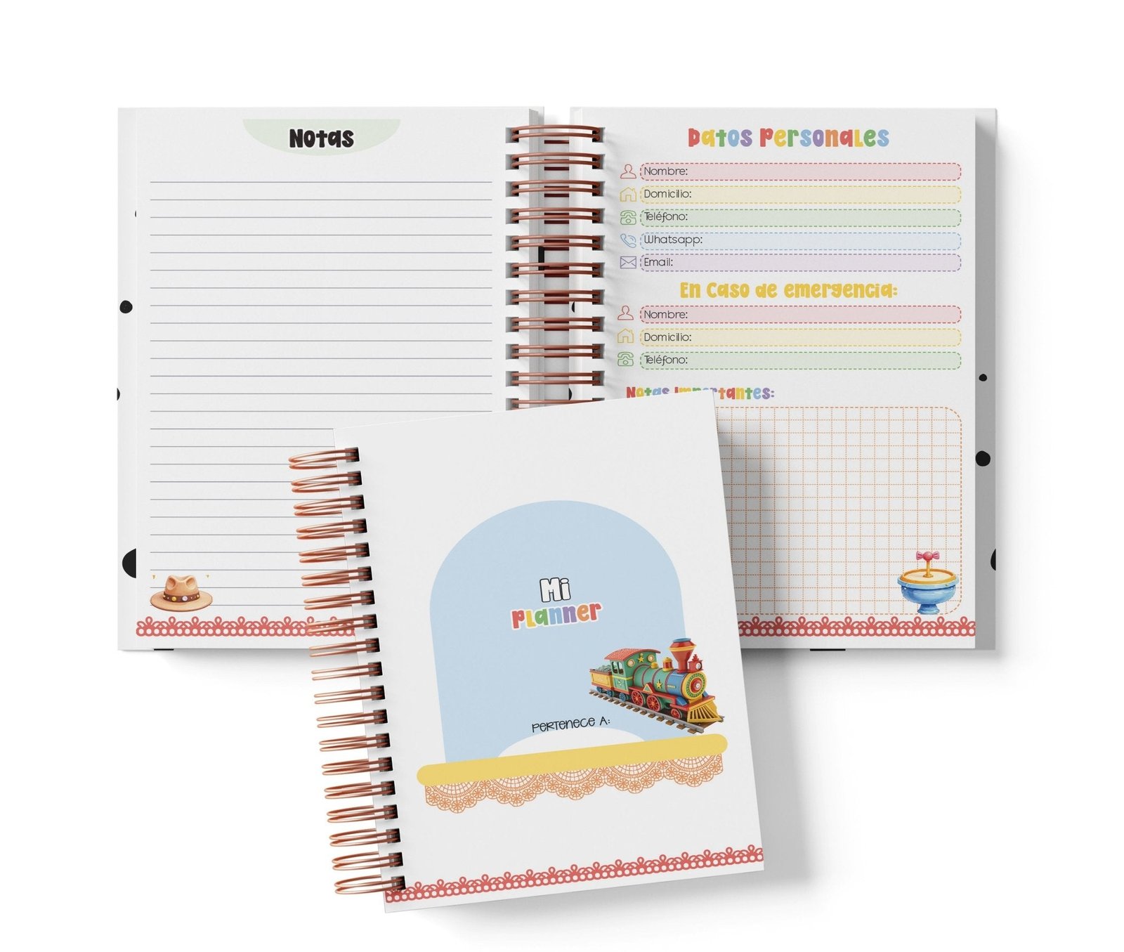 Planner Diario con Horario - Toy Story