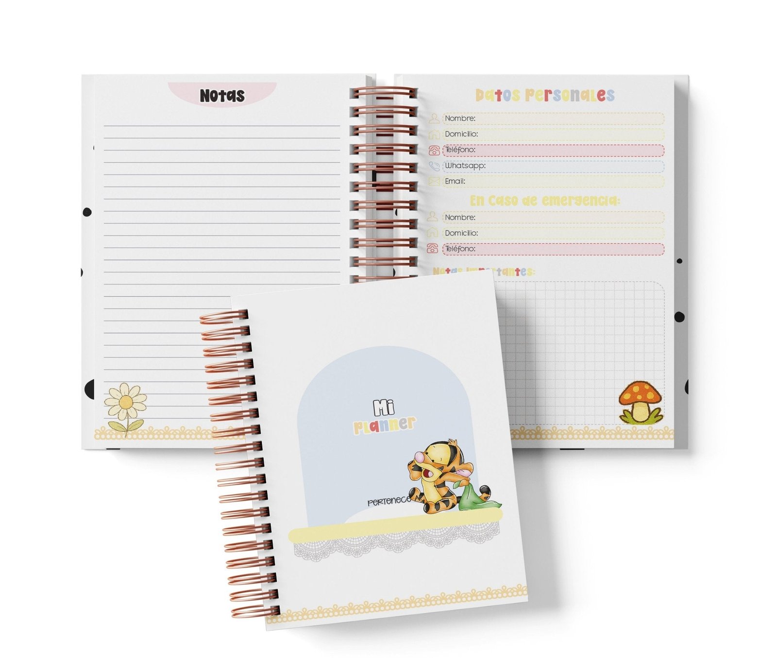 Planner Diario con Horario - Winnie Pooh