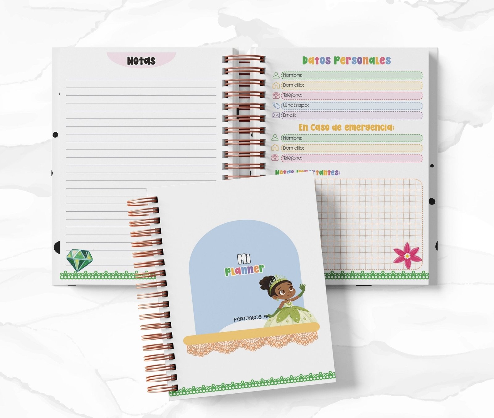 Planner Diario - Tiana - La Princesa y el Sapo