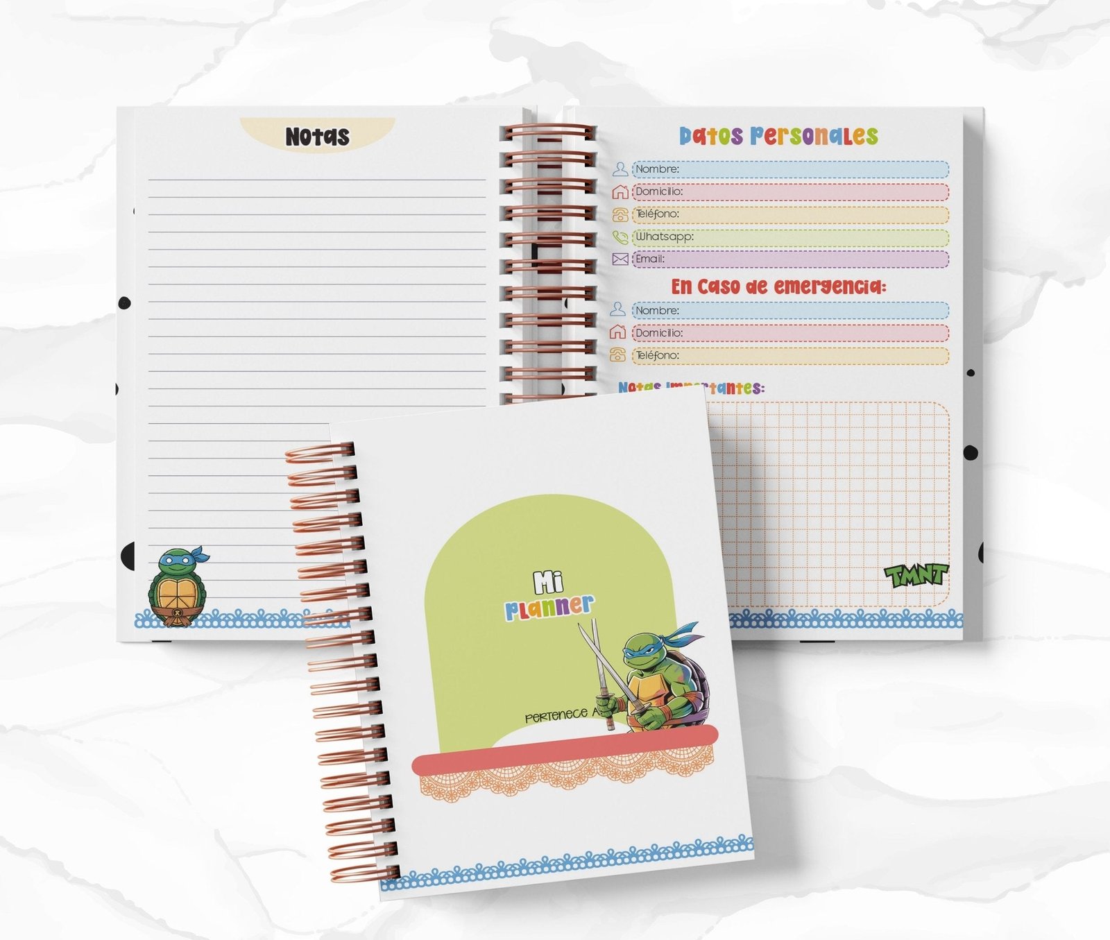 Planner Diario - Tortugas Ninja