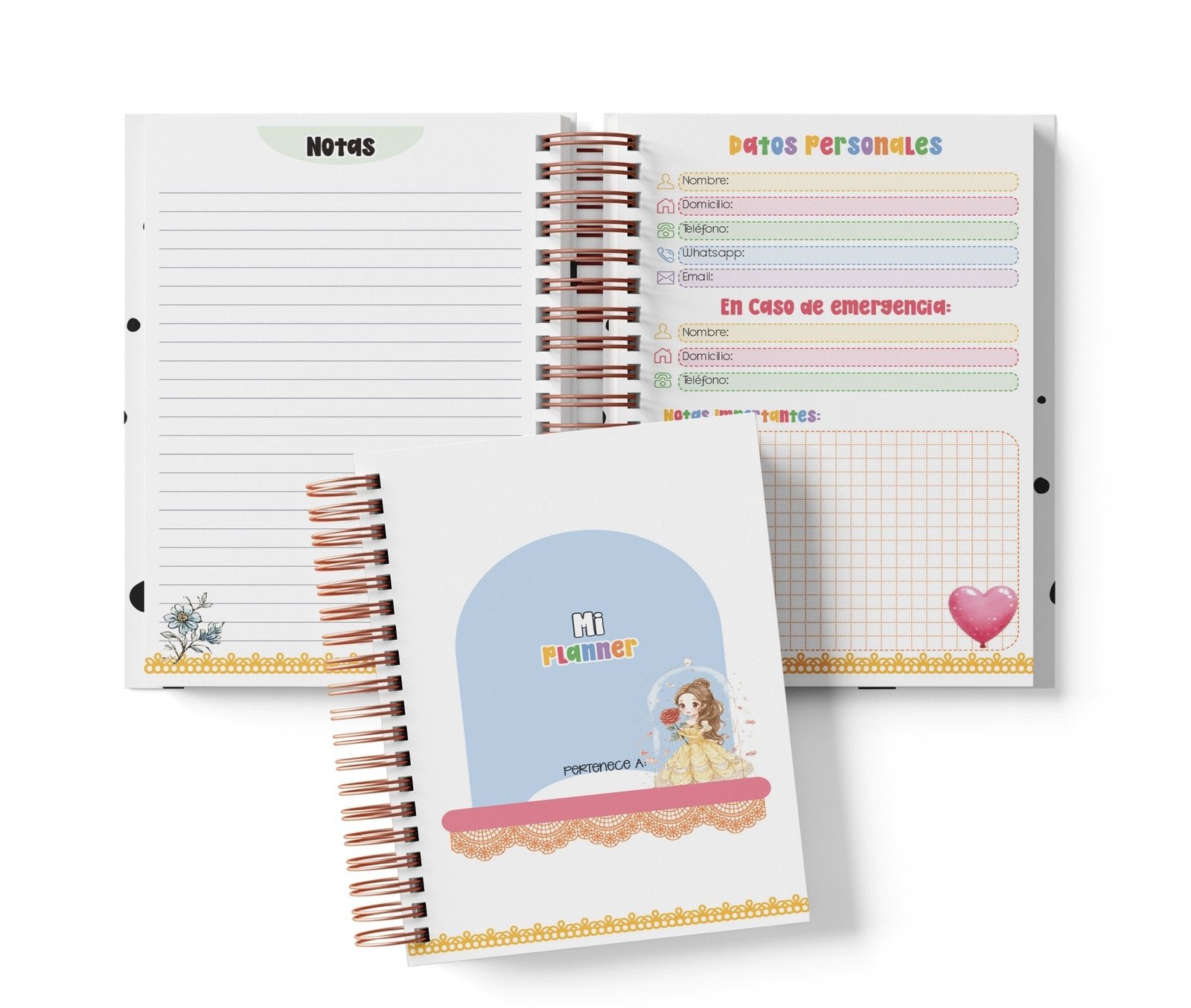 Planner Semanal - La Bella y la Bestia