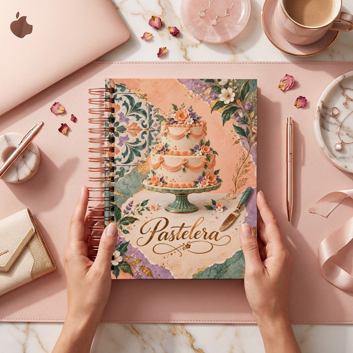 Mockup original BIRD PROFESIONAL: PASTELERA, diseño F04; portada incluida con su contraportada en la colección completa.